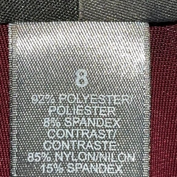 BISOU BISOU Burgundy Stretch Velvet & Black Lace Bustier Corset Style Top EUC- 8 - Picture 12 of 12